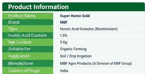 Super Humic Gold | Humic Acid 1.5% Granules